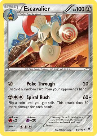 Escavalier (64/119) [XY: Phantom Forces] Reverse Holofoil