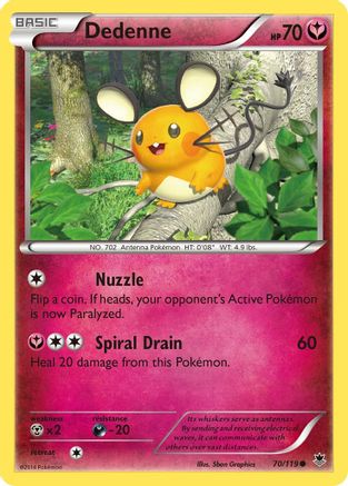 Dedenne (70/119) [XY: Phantom Forces] Reverse Holofoil