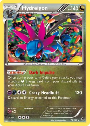 Hydreigon (74/119) [XY: Phantom Forces] Reverse Holofoil