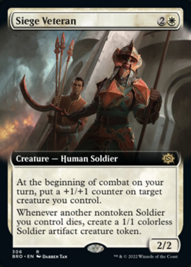 Siege Veteran (Extended Art) [The Brothers' War] Foil