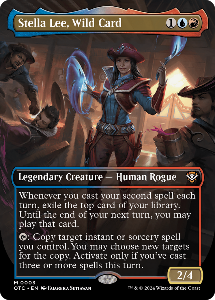 Stella Lee, Wild Card (Borderless) [Outlaws of Thunder Junction Commander] Foil