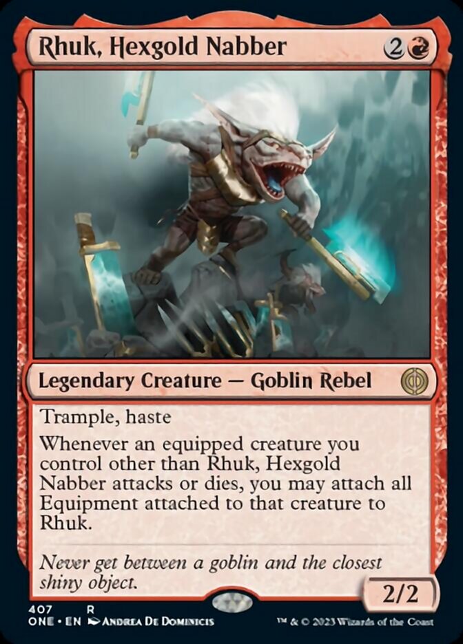 Rhuk, Hexgold Nabber [Phyrexia: All Will Be One] Foil
