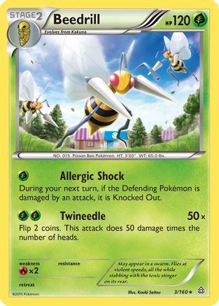 Beedrill (3/160) [XY: Primal Clash] Reverse Holofoil