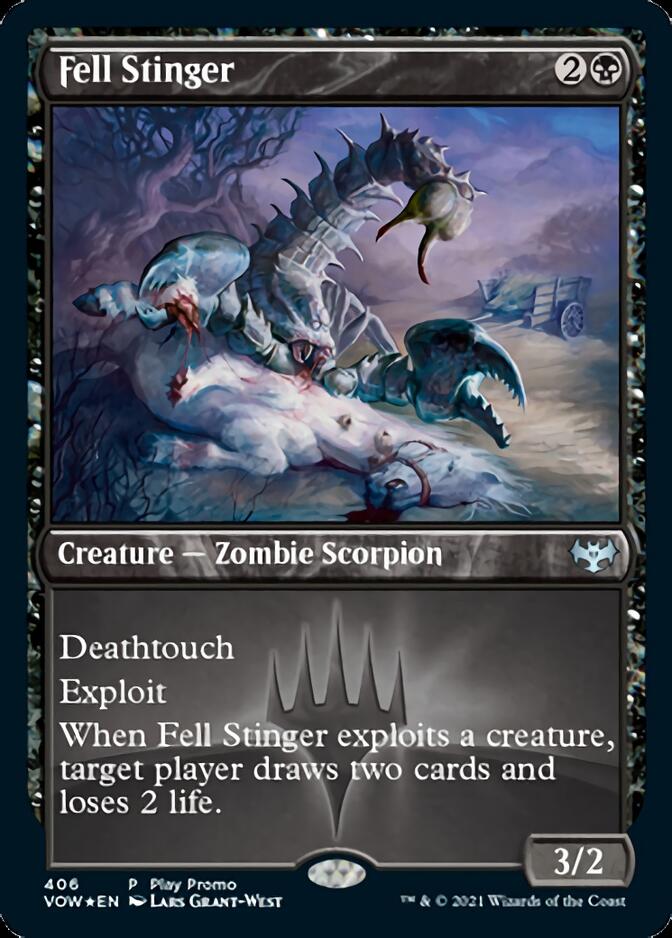 Fell Stinger (Play Promo) [Innistrad: Crimson Vow] Foil