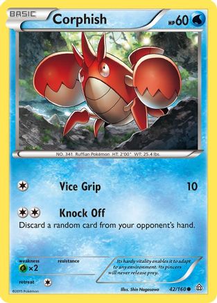 Corphish (42/160) [XY: Primal Clash] Reverse Holofoil