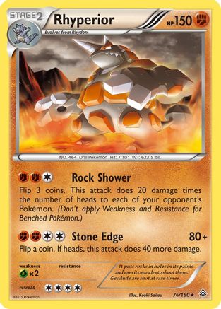 Rhyperior (76/160) [XY: Primal Clash] Reverse Holofoil