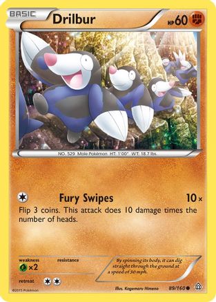 Drilbur (89/160) [XY: Primal Clash] Reverse Holofoil