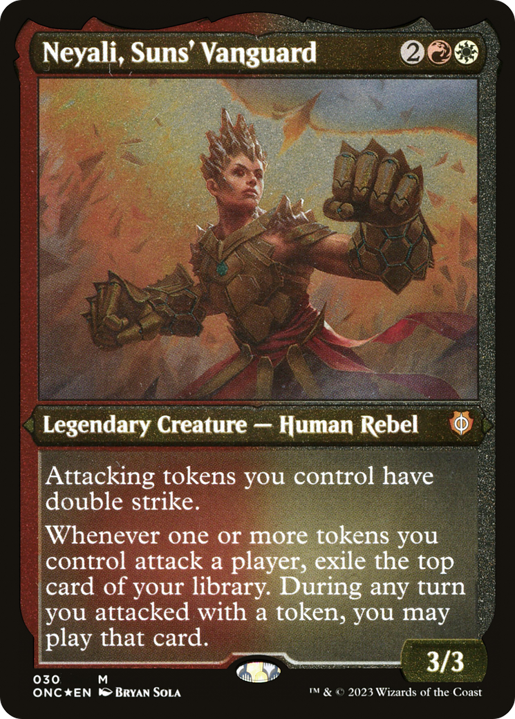 Neyali, Suns' Vanguard  [Phyrexia: All Will Be One Commander] Etched Foil