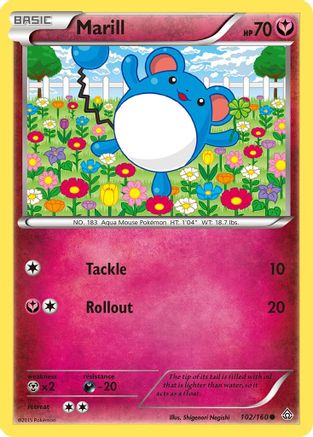 Marill (102/160) [XY: Primal Clash] Reverse Holofoil