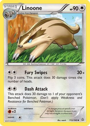 Linoone (112/160) [XY: Primal Clash] Reverse Holofoil