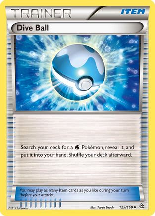 Dive Ball (125/160) [XY: Primal Clash] Reverse Holofoil
