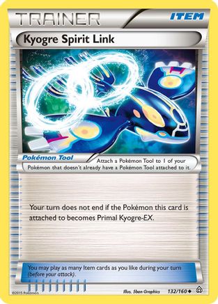 Kyogre Spirit Link (132/160) [XY: Primal Clash] Reverse Holofoil