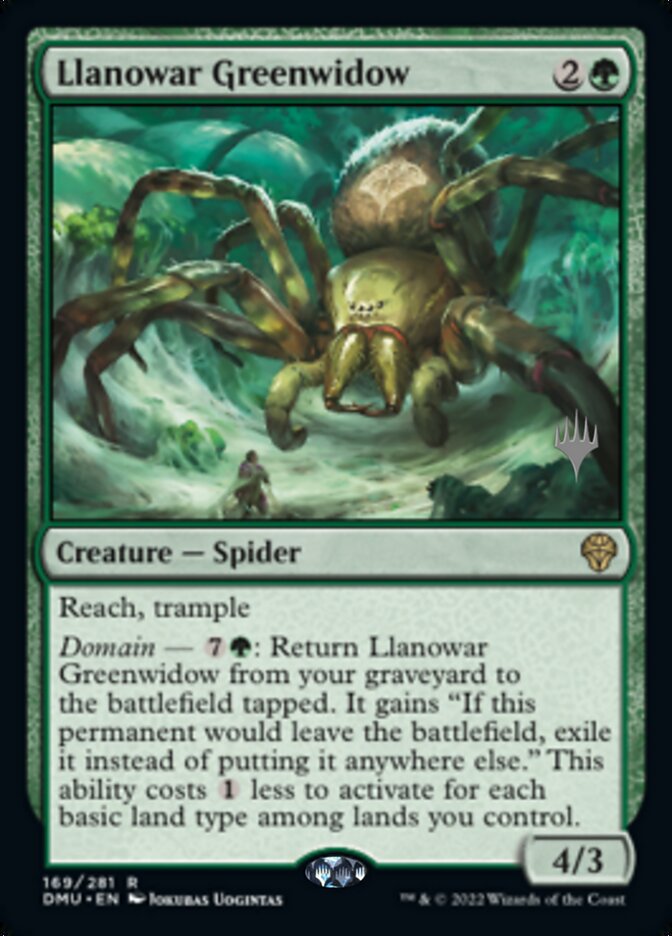 Llanowar Greenwidow (Promo Pack) [Dominaria United Promos] Foil