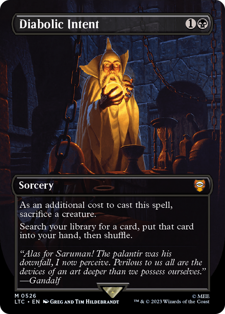 Diabolic Intent (Borderless) [The Lord of the Rings: Tales of Middle-Earth Commander] Foil