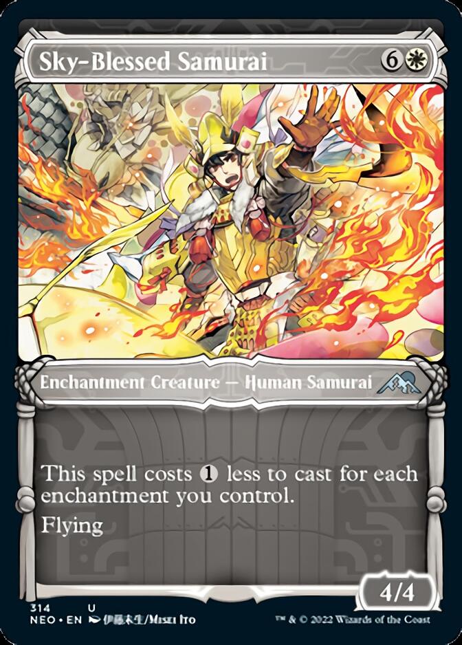 Sky-Blessed Samurai (Showcase Samurai) [Kamigawa: Neon Dynasty] Foil