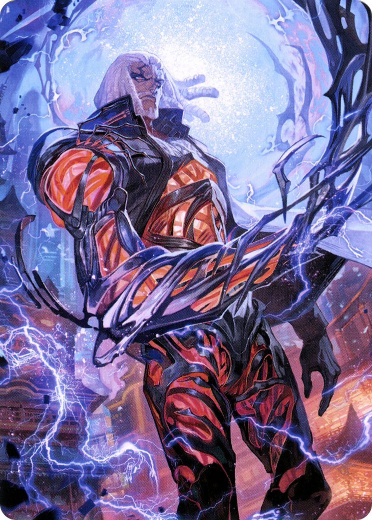Tezzeret, Betrayer of Flesh // Tezzeret, Betrayer of Flesh  [Neon Dynasty Art Series] (Borderless) Foil