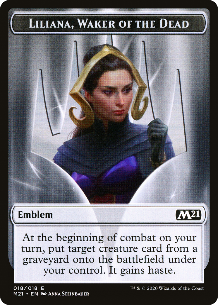 Liliana, Waker of the Dead Emblem  [Core Set 2021 Tokens] Foil