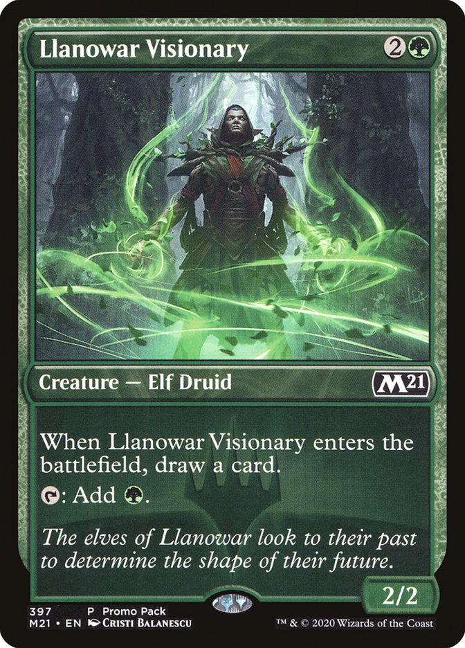 Llanowar Visionary (Promo Pack) [Core Set 2021 Promos] Foil