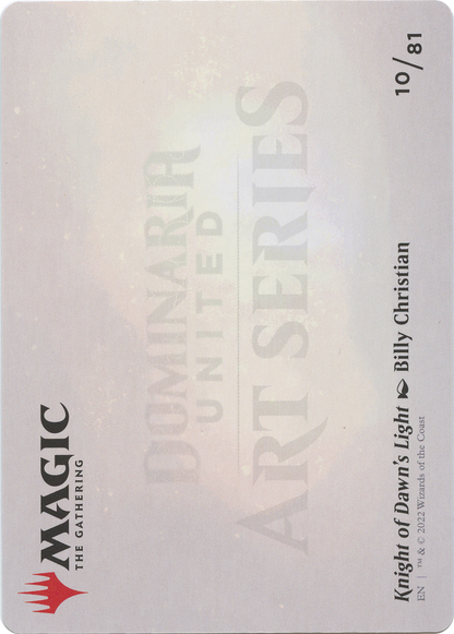 Knight of Dawn's Light // Knight of Dawn's Light  [Dominaria United Art Series] (Borderless) Foil