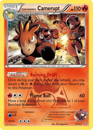 Team Magma's Camerupt (2/34) [XY: Double Crisis] Reverse Holofoil