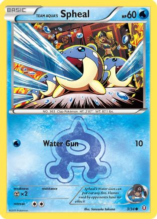 Team Aqua's Spheal (3/34) [XY: Double Crisis] Reverse Holofoil