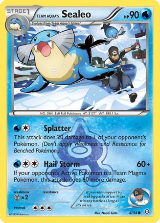 Team Aqua's Sealeo (4/34) [XY: Double Crisis] Reverse Holofoil