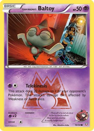 Team Magma's Baltoy (10/34) [XY: Double Crisis] Reverse Holofoil