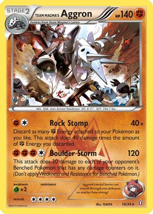 Team Magma's Aggron (14/34) [XY: Double Crisis] Reverse Holofoil
