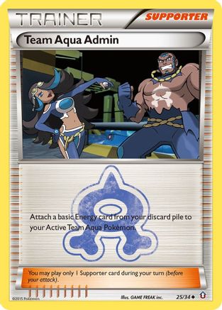 Team Aqua Admin (25/34) [XY: Double Crisis] Reverse Holofoil