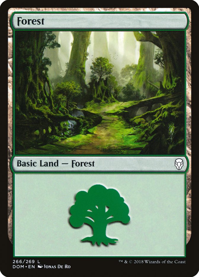 Forest (266) [Dominaria] Foil