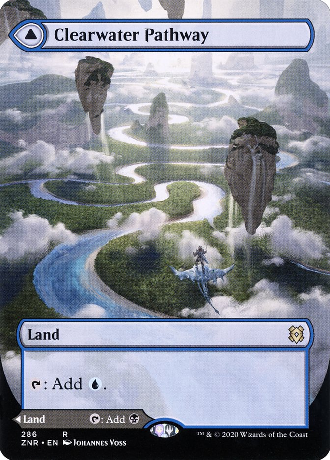 Clearwater Pathway // Murkwater Pathway (Borderless Alternate Art) [Zendikar Rising] Foil