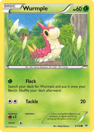 Wurmple (3/108) [XY: Roaring Skies] Reverse Holofoil