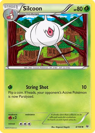 Silcoon (4/108) [XY: Roaring Skies] Reverse Holofoil