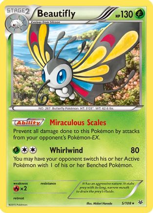 Beautifly (5/108) [XY: Roaring Skies] Reverse Holofoil
