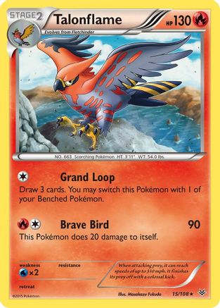 Talonflame (15/108) [XY: Roaring Skies] Reverse Holofoil