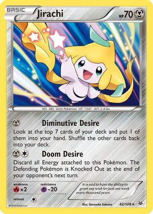 Jirachi (42/108) [XY: Roaring Skies] Reverse Holofoil