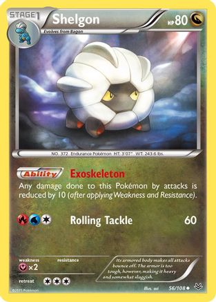 Shelgon (56/108) [XY: Roaring Skies] Reverse Holofoil