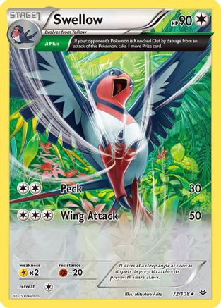 Swellow (72/108) [XY: Roaring Skies] Reverse Holofoil