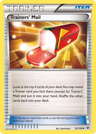Trainers' Mail (92/108) [XY: Roaring Skies] Reverse Holofoil