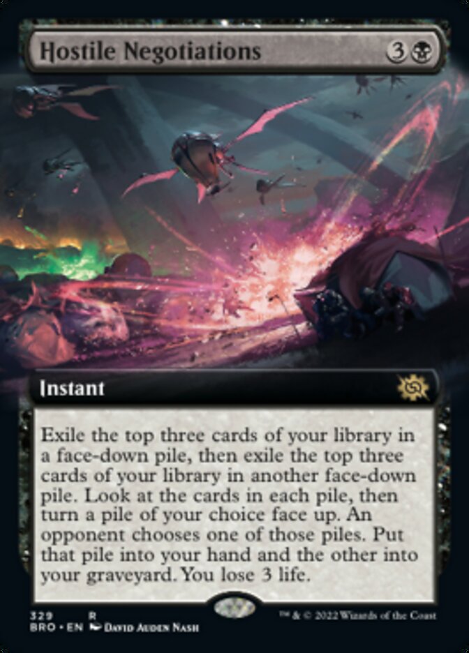 Hostile Negotiations (Extended Art) [The Brothers' War] Foil
