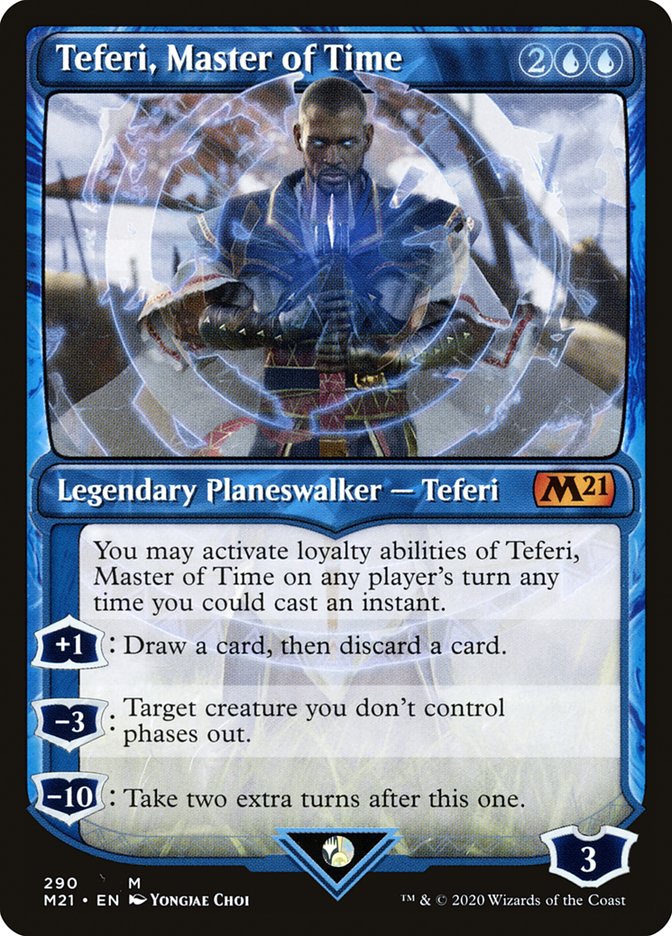 Teferi, Master of Time (Showcase) (290) [Core Set 2021] Foil