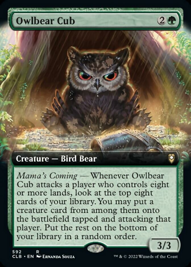 Owlbear Cub (Extended Art) [Commander Legends: Battle for Baldur's Gate] Foil