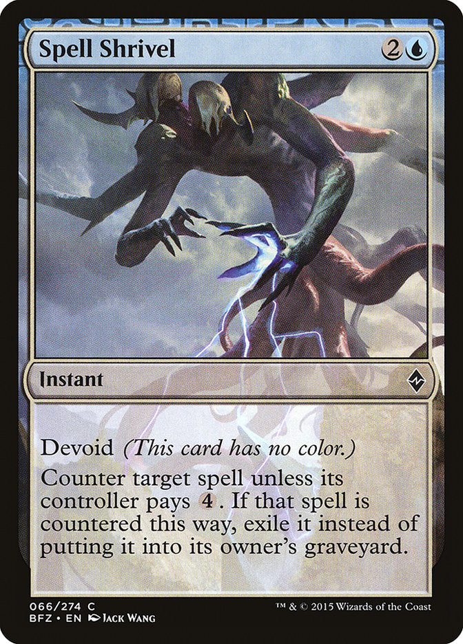 Spell Shrivel [Battle for Zendikar] Foil