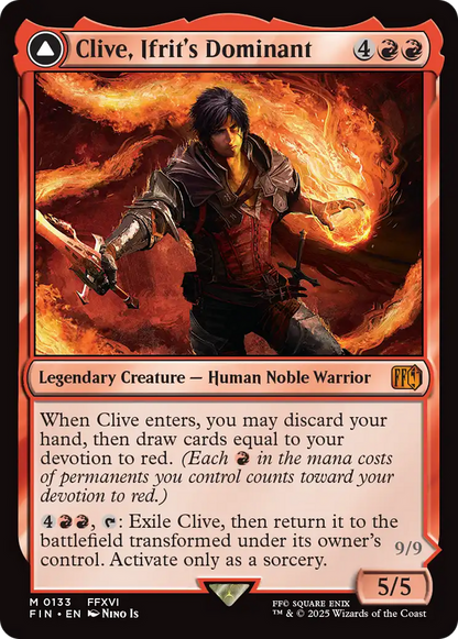 Clive, Ifrit's Dominant // Ifrit, Warden of Inferno [FINAL FANTASY] Foil