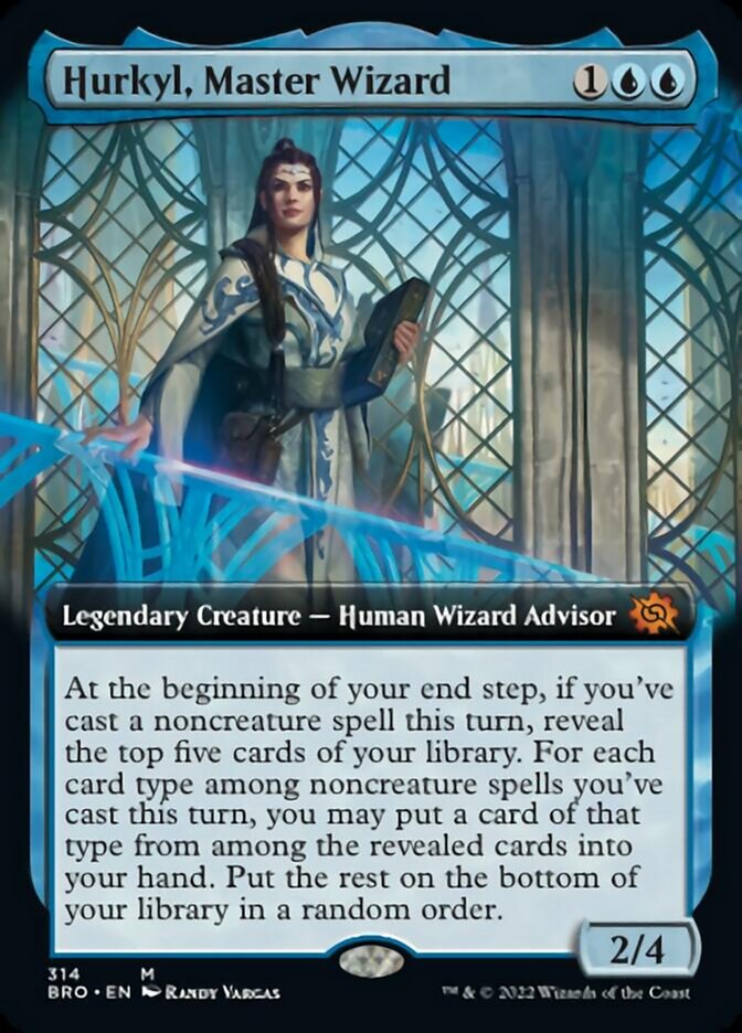 Hurkyl, Master Wizard (Extended Art) [The Brothers' War] Foil