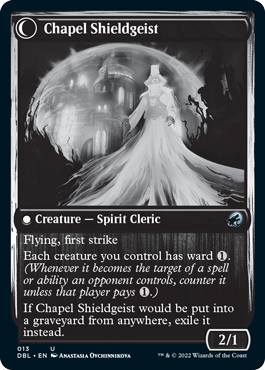 Chaplain of Alms // Chapel Shieldgeist [Innistrad: Double Feature] Foil