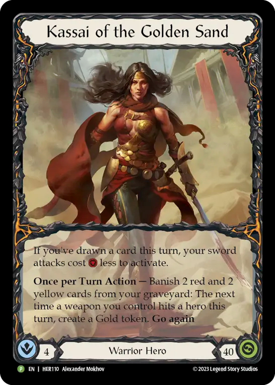 Kassai of the Golden Sand (Rainbow Foil) [HER110] (Promo)  Rainbow Foil