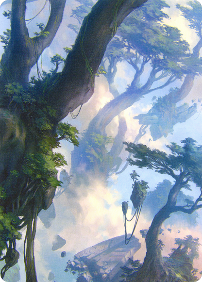 Forest // Forest  [Zendikar Rising Art Series] (Borderless) Foil