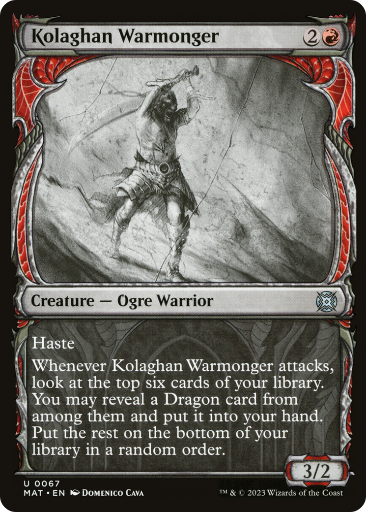 Kolaghan Warmonger (Showcase) [March of the Machine: The Aftermath] Foil