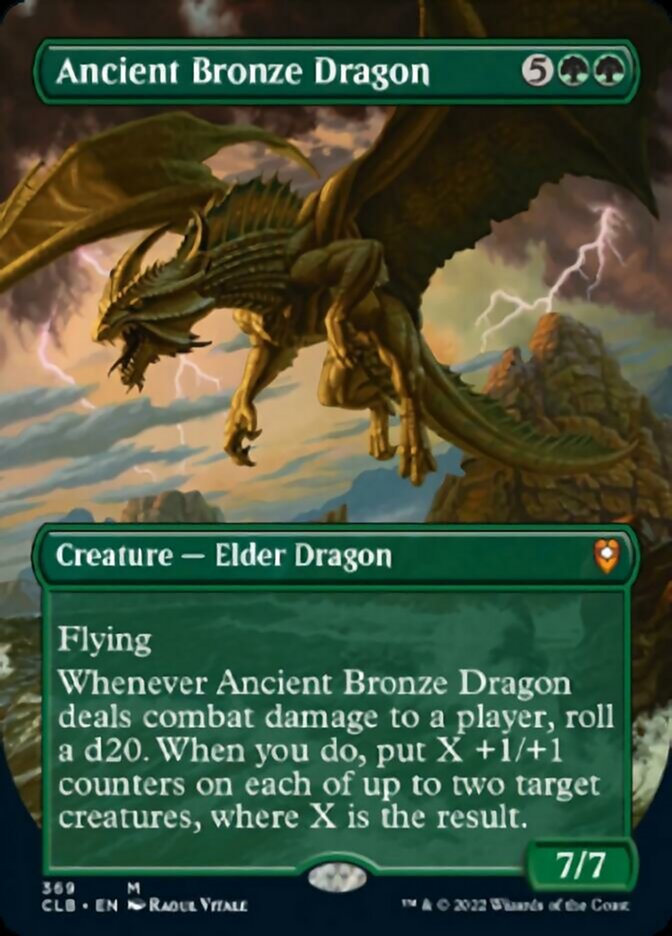 Ancient Bronze Dragon (Borderless Alternate Art) [Commander Legends: Battle for Baldur's Gate] Foil